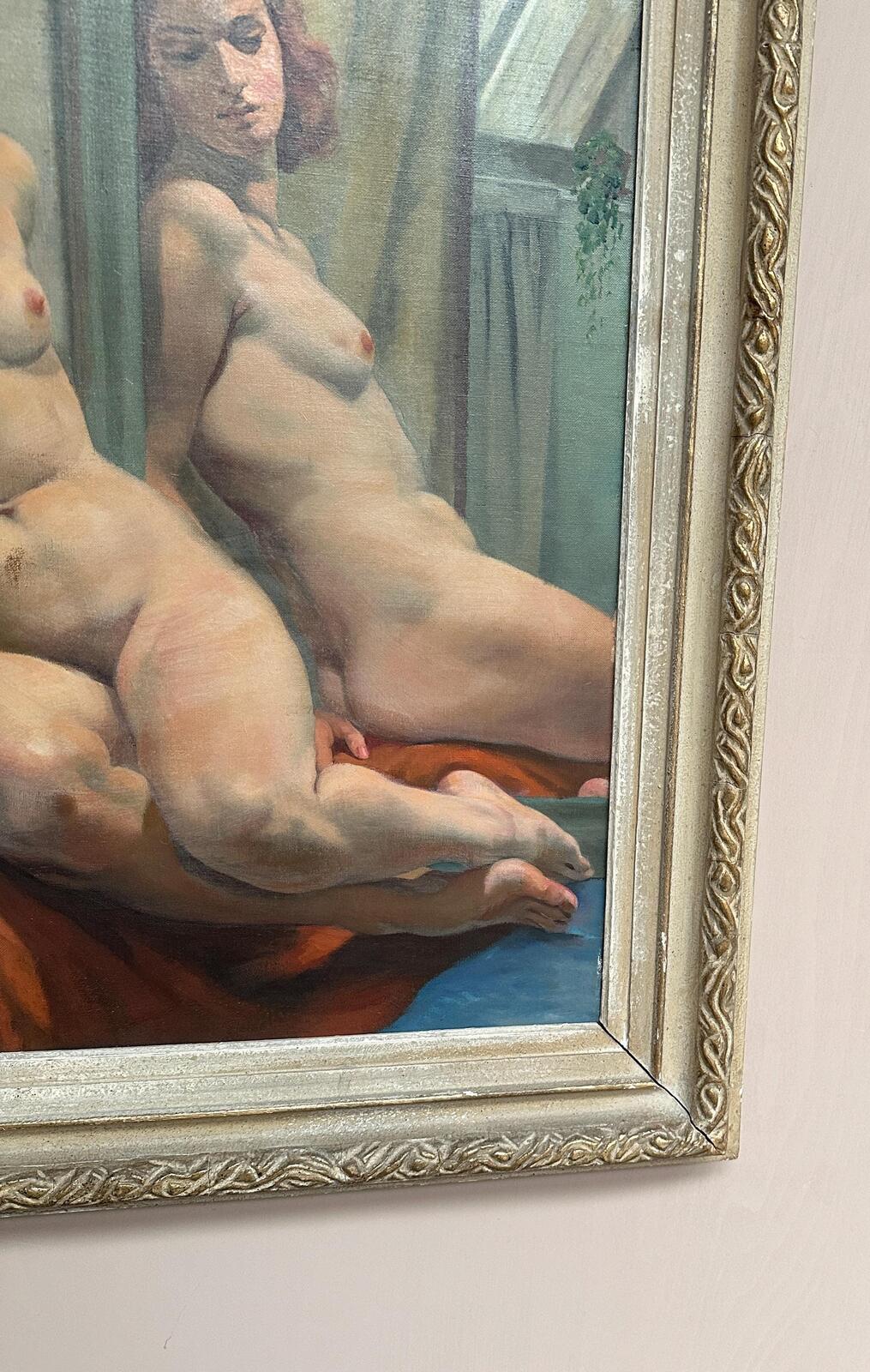 Sittande kvinna vid spegel By Philippe de Rougemont (1891–1965)