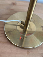 Pair of Mid Century Style Swedish Brass Lamps by Konsethantverk