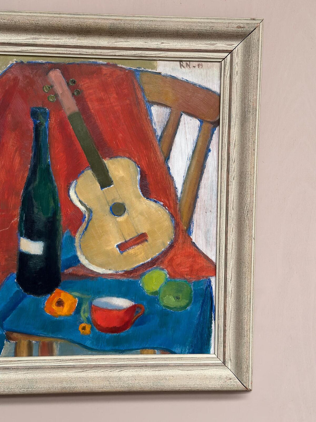 “Still Life with Guitar and Wine Bottle”