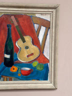 “Still Life with Guitar and Wine Bottle”