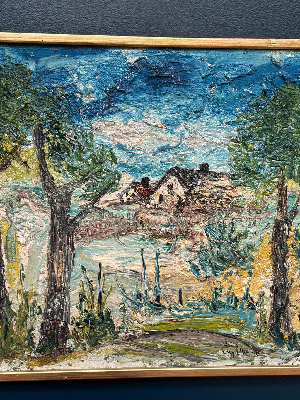“Cottage Between Trees” by Stig Allan