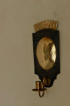 Pair Of Mid Century Swedish Brass  and Metal Sconces