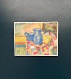“Blue Jugs and Lemon” by Off