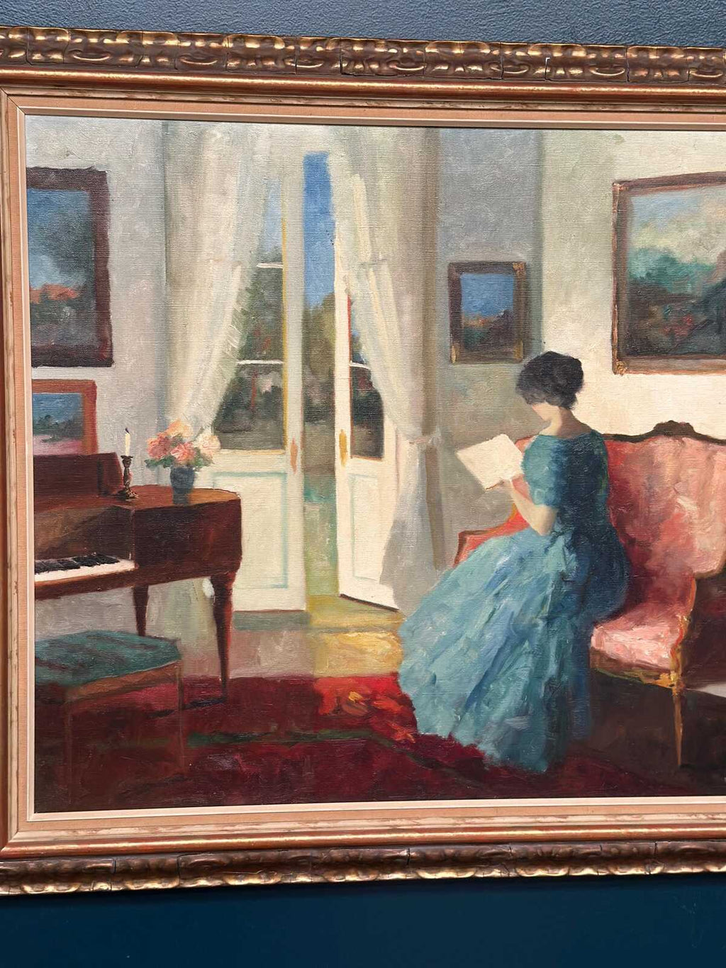 “Interior with Woman” by Edit Gert (1906–1983)
