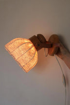 Pair of Vintage Wall Lamps by Solbackens Svarveri, Sweden, 1970s - Pine Wood
