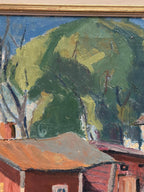 “Red Barns” by L. Wuariner