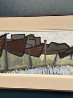 “Coastal Landscape with Beached Boats” by Ivar Ekelund (1908–2002)