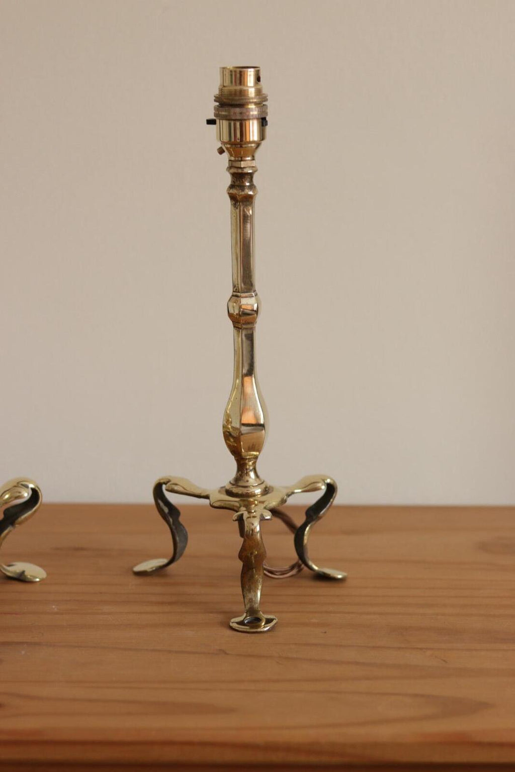 Pair Of  Victorian Antique Brass Pullman Railway Carriage Table Lamps