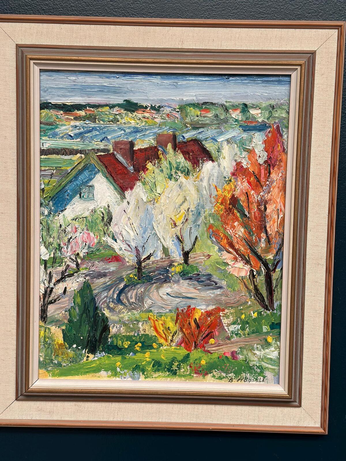 Landskap med hus” by Birgitta Högsell