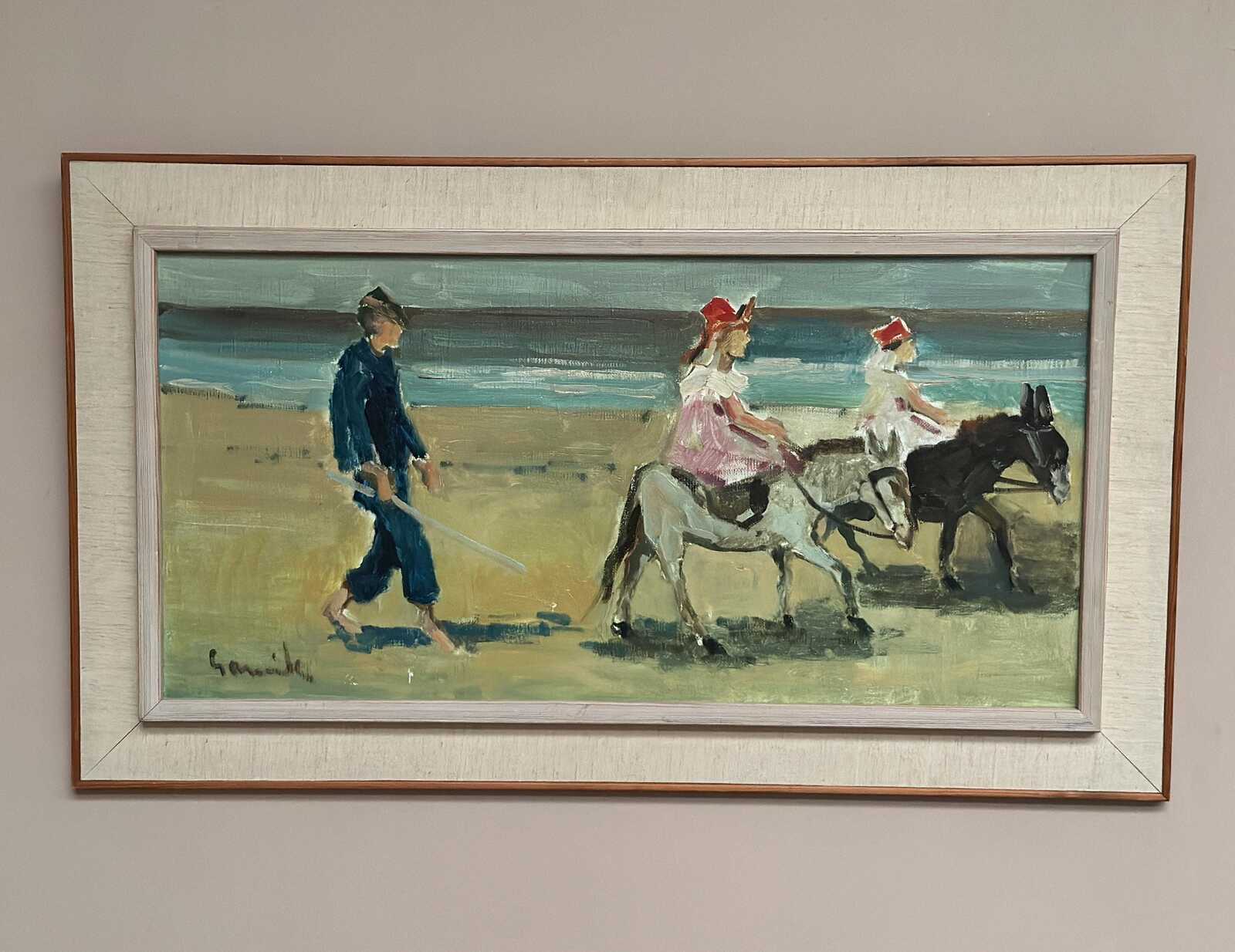 “Children on Donkeys at the Beach” by Tage Gavik