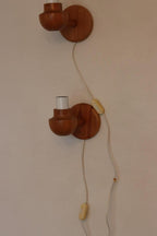 Pair of Vintage Wall Lamps by Ikea – Pine Wood Lamps