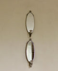 Pair of Mid Century Swedish Pewter Sconces with Mirror by Svenskt - Tenn