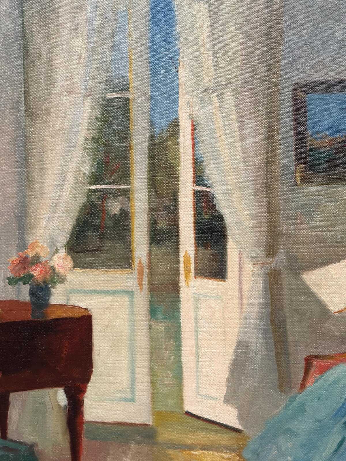 “Interior with Woman” by Edit Gert (1906–1983)