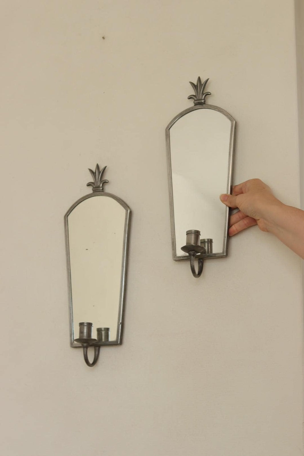 1926's Pair of Early Century Swedish Grace style sconces by  Nils Erik NORDSTRÖMS TENNVERKSTAD