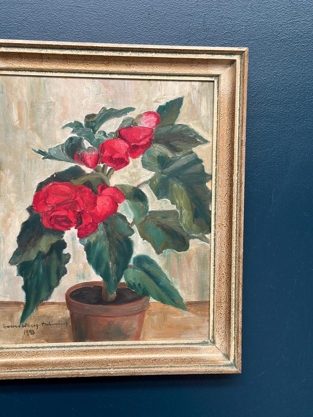“Red Flower in Pot” by Gertrud Wiberg