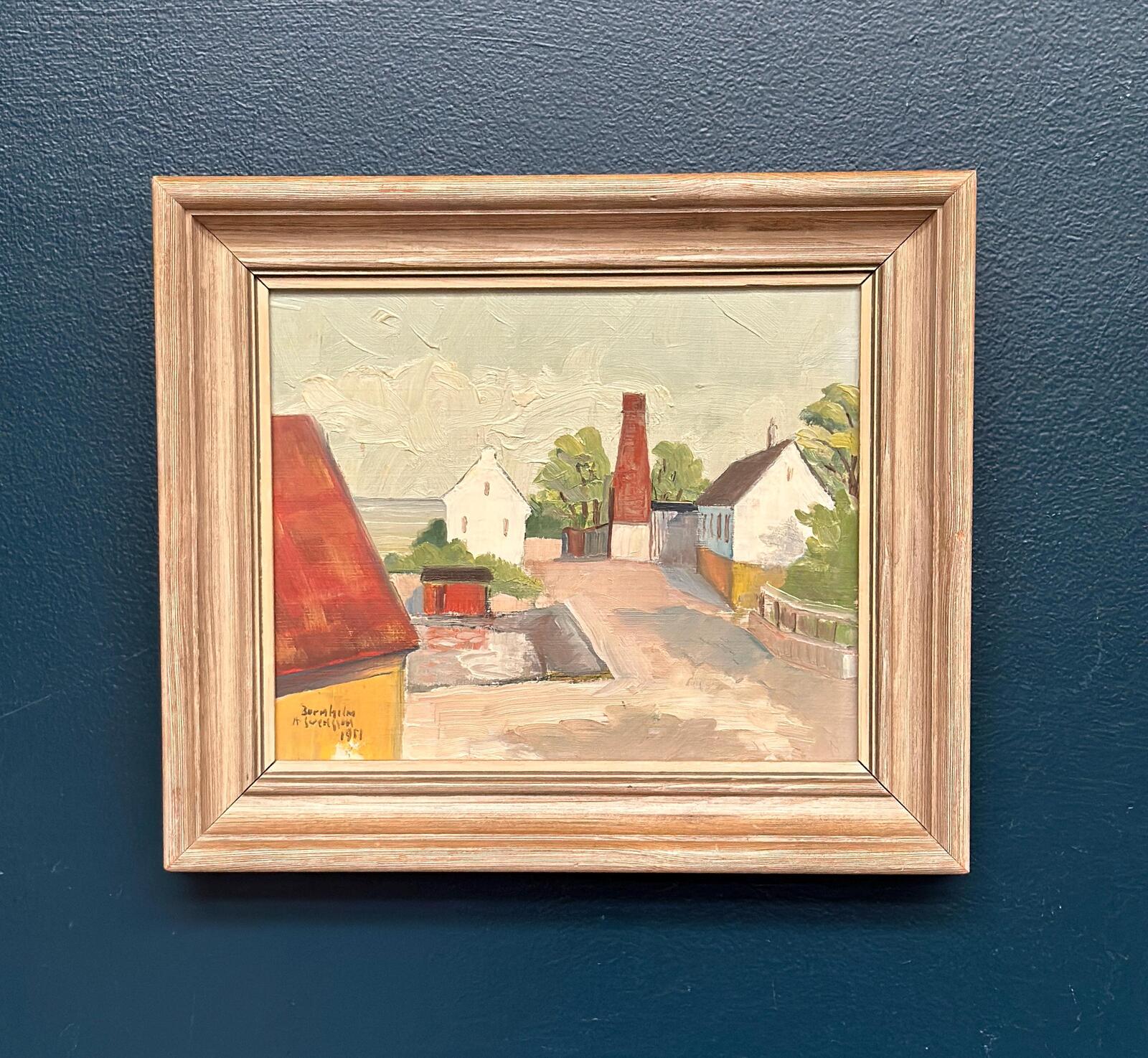 “Barns with Red Chimney” by A Svensson