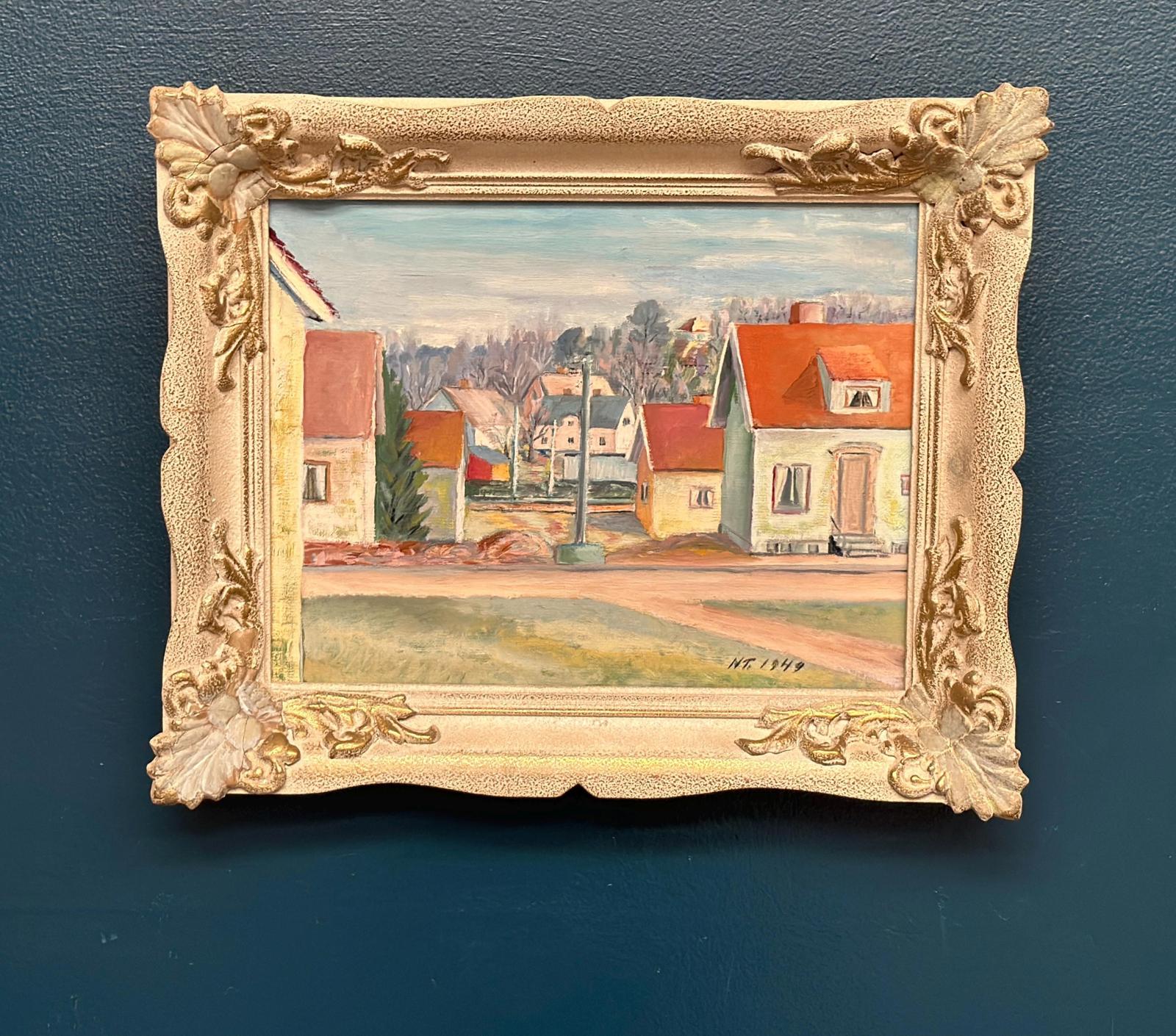 “Village Street with Houses” By N.T
