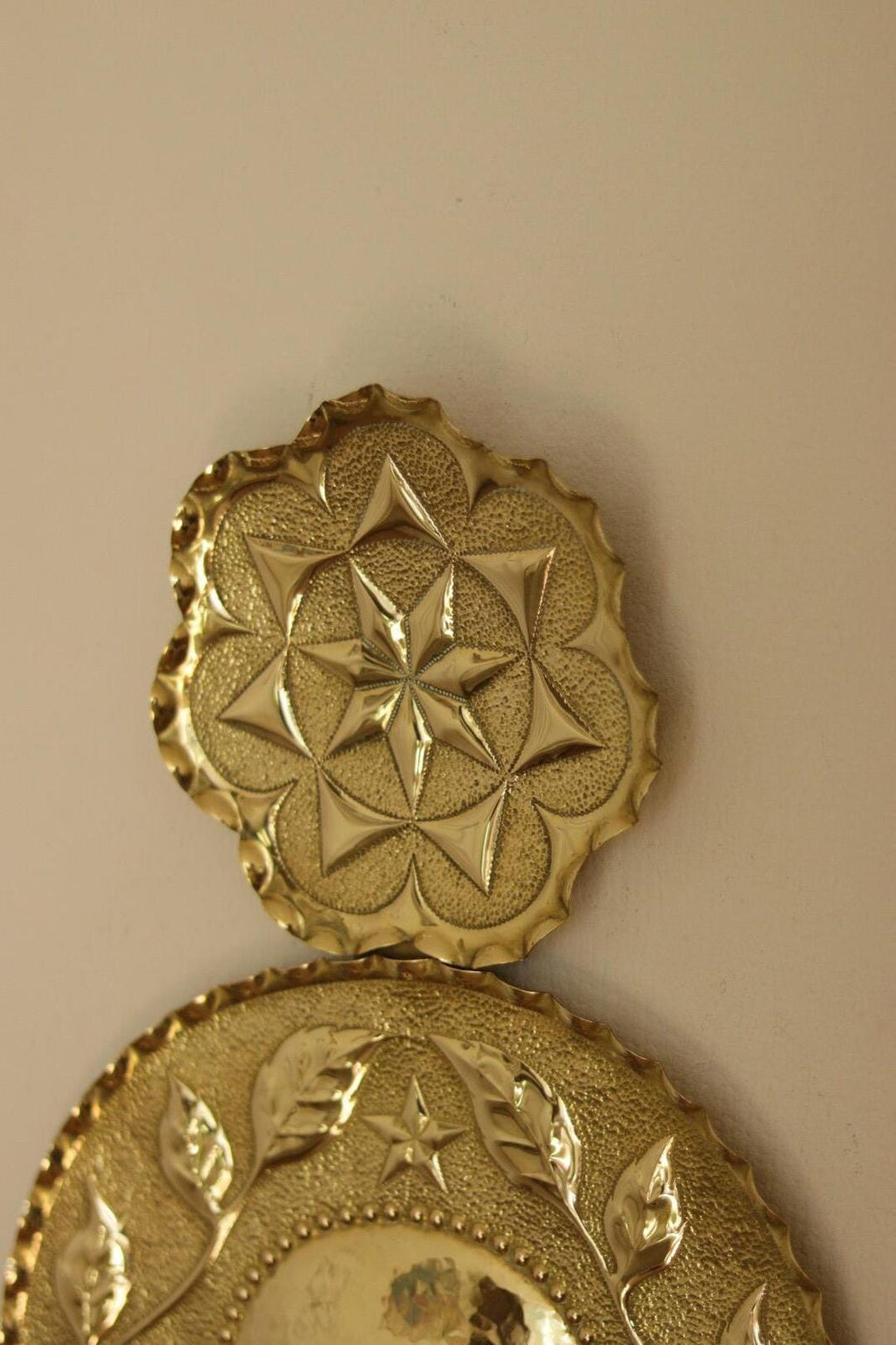 1945's Pair Of Mid Century Swedish Brass Sconces Double Arm
