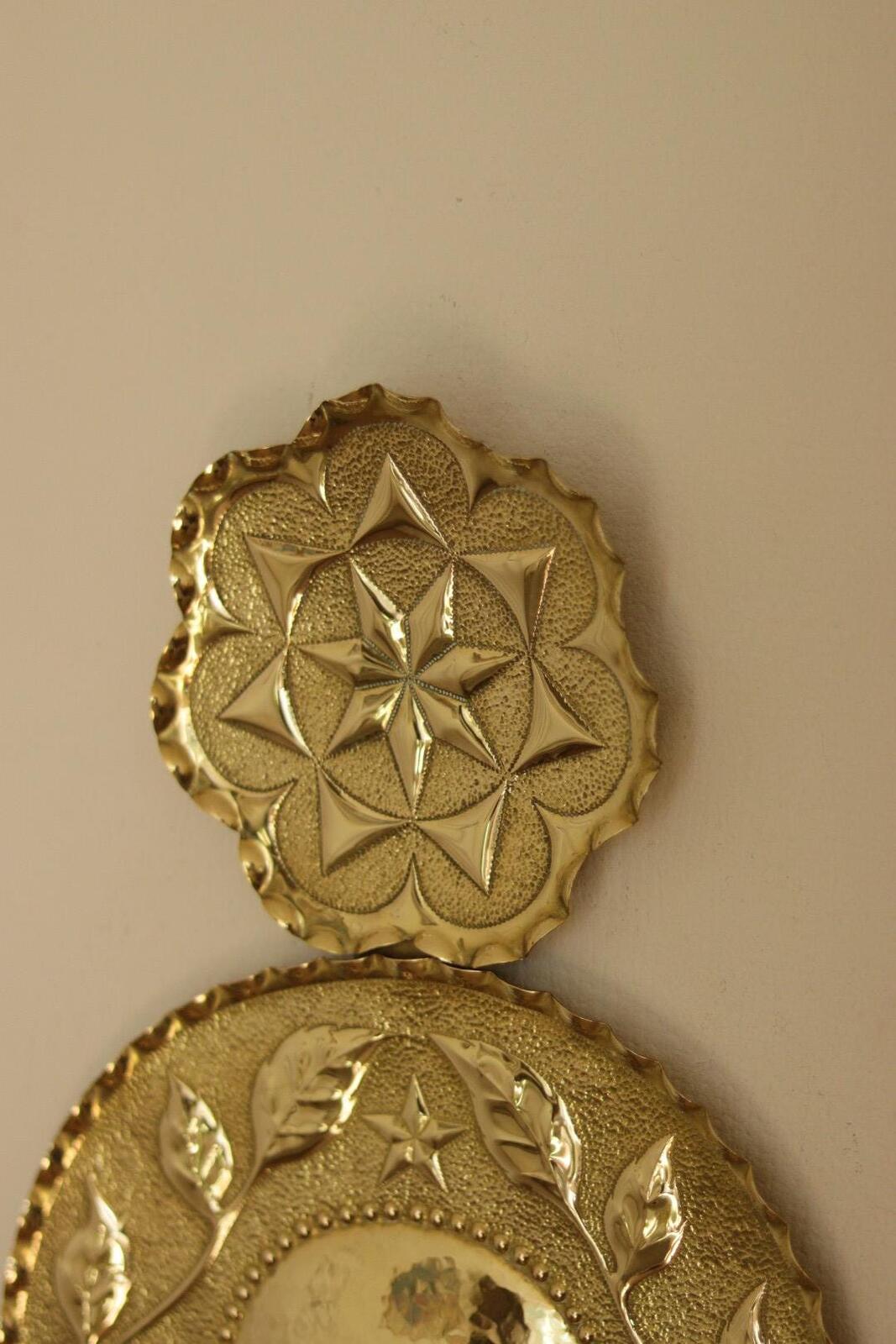 1945's Pair Of Mid Century Swedish Brass Sconces Double Arm