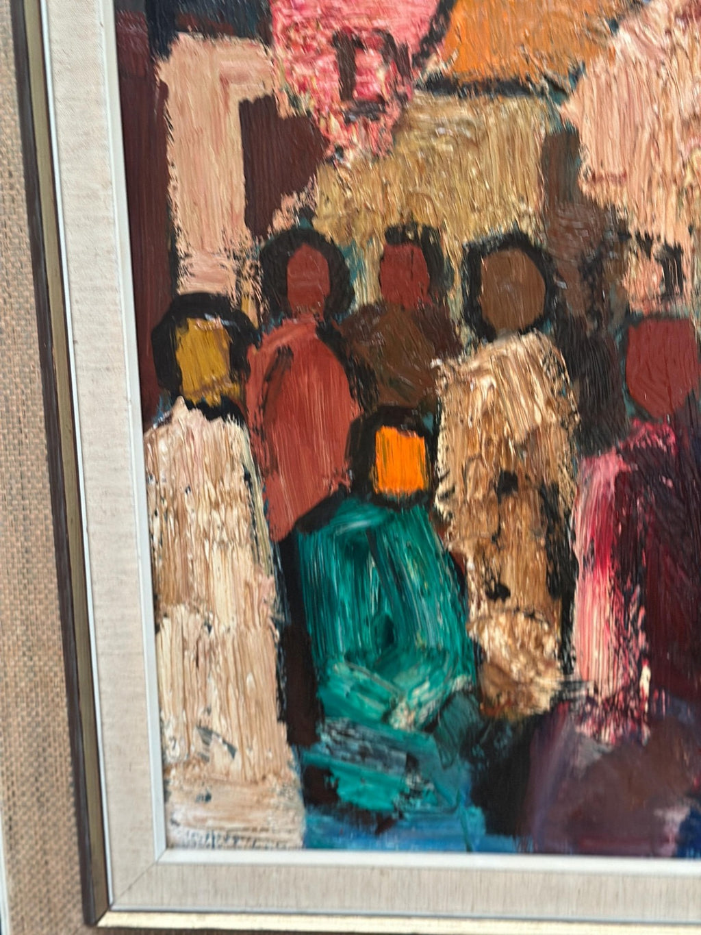 “Abstract Figures with Buildings” by Gösta Falck
