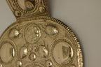 Pair Large baroque Style Mid Century Swedish Brass Sconces