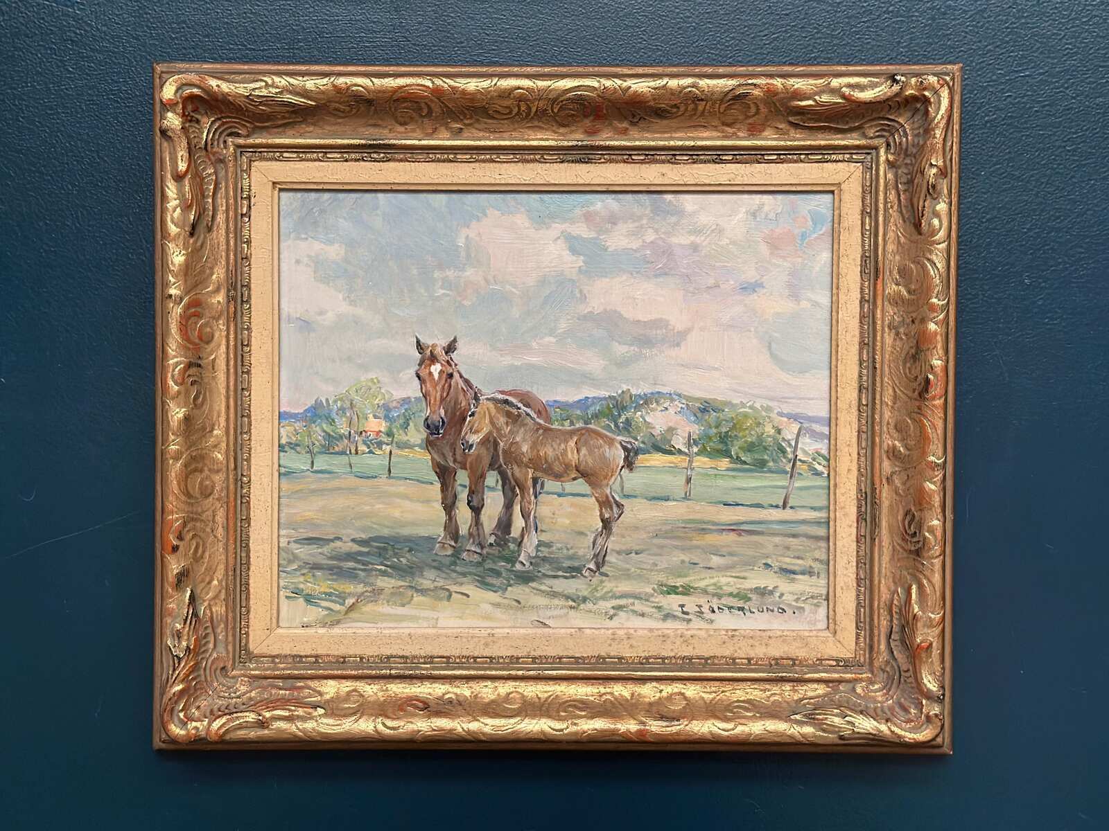 “Horses in a Pasture” by Einar Söderlund