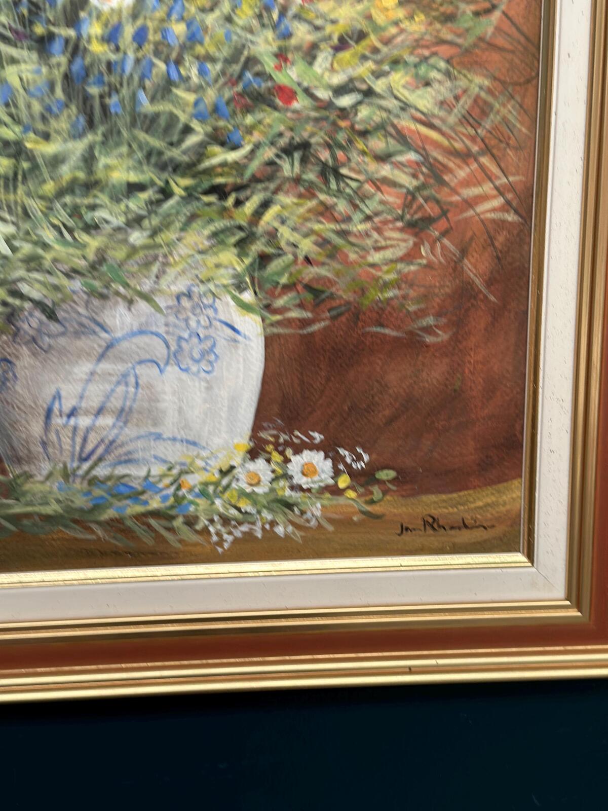 “Summer Flowers in a Pot” by Jan Rhodin (1938–2022)