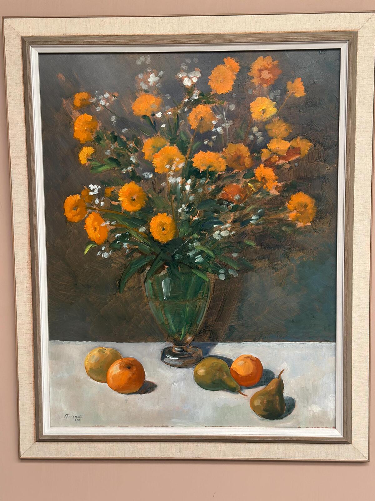 “Floral Still Life” by Arne Ericson – Dated 1967