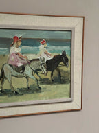 “Children on Donkeys at the Beach” by Tage Gavik