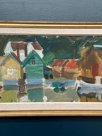 “Fishing Village” by Gösta Stawåsen