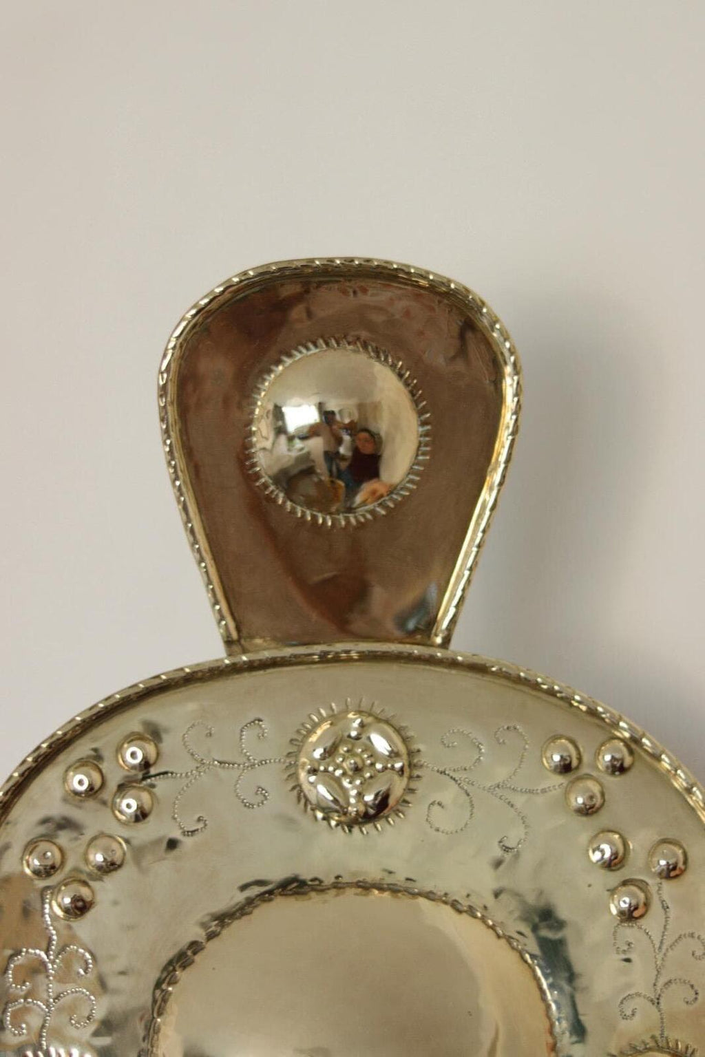 Pair Large baroque Style Mid Century Swedish Brass Sconces