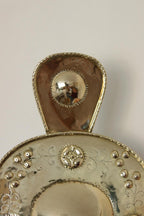 Pair Large baroque Style Mid Century Swedish Brass Sconces