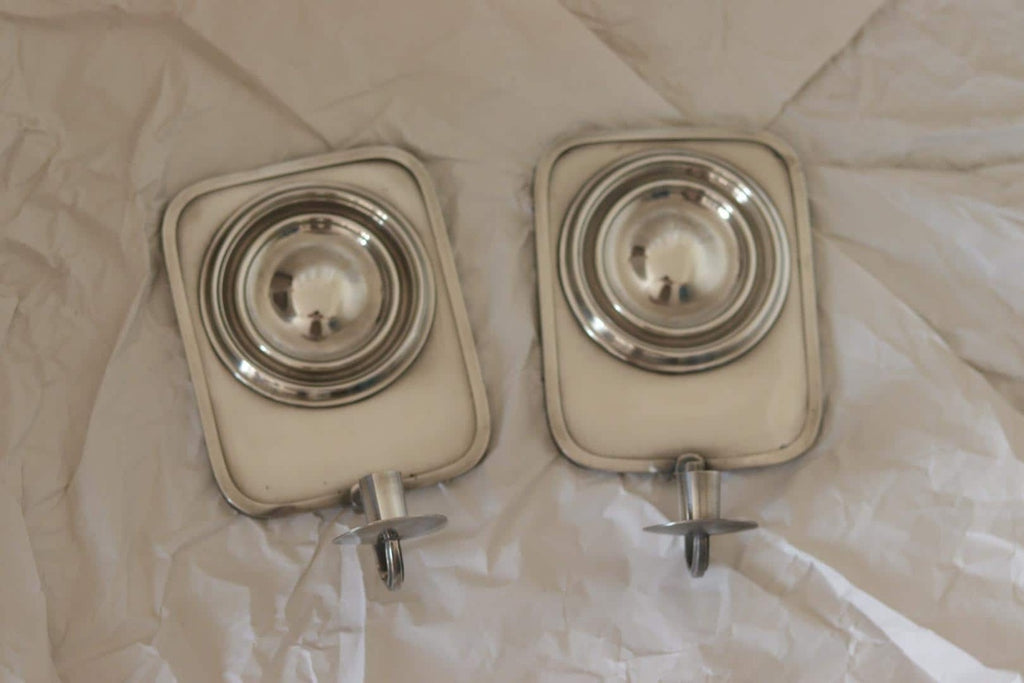 Pair Of Swedish Pewter Sconces By Svenskt - Tenn
