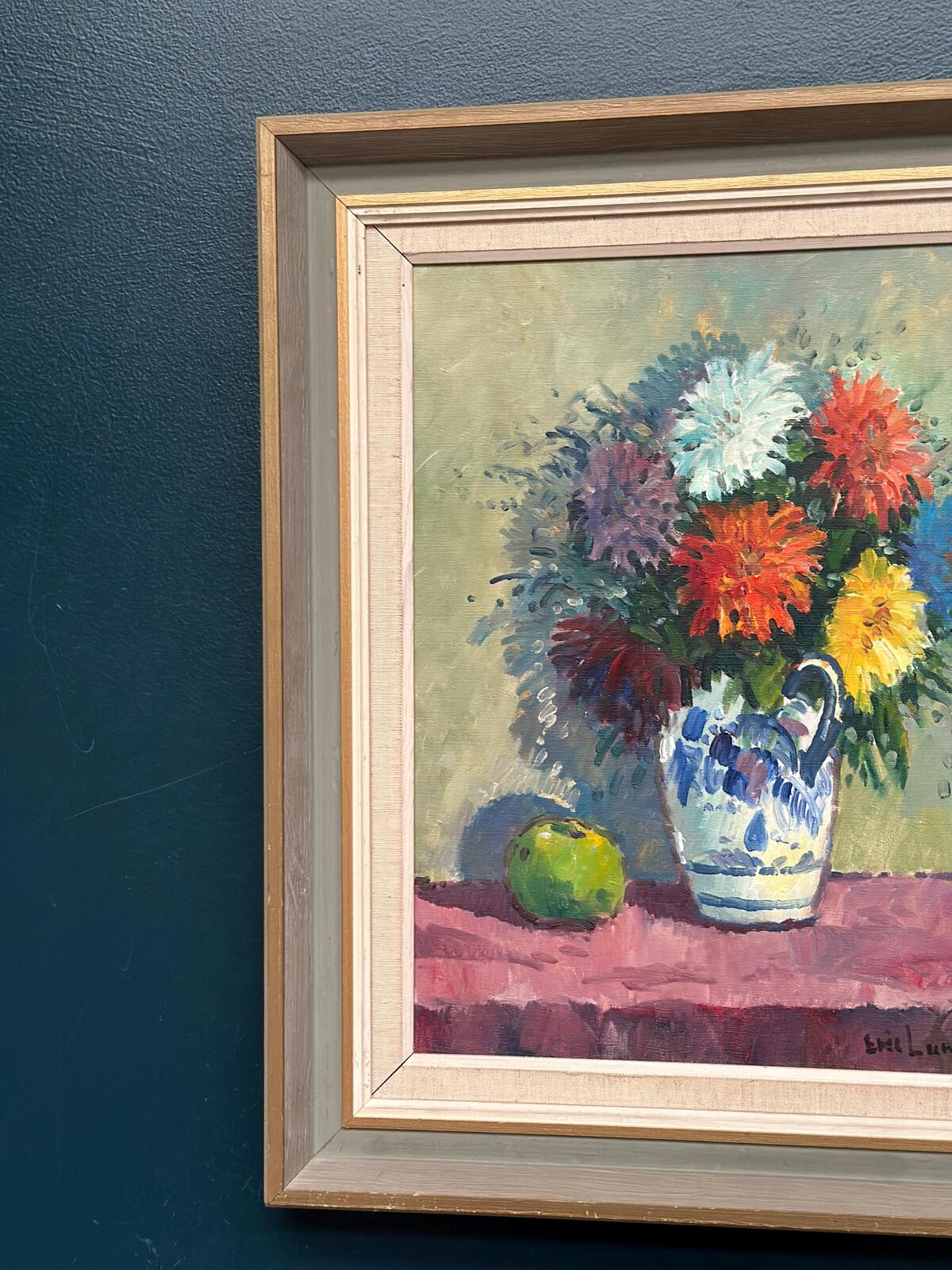 “Asters in Ceramic Vase” by Eric Lundgren