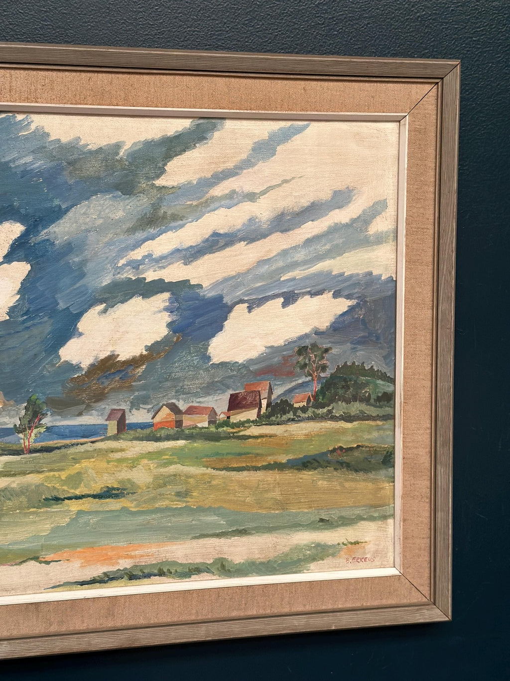 “Fiskeläge vid Skär, Fårö” by Berndt Erkéus (1908–1978)