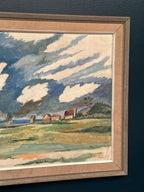 “Fiskeläge vid Skär, Fårö” by Berndt Erkéus (1908–1978)