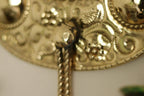 Pair Large baroque Style Mid Century Swedish Brass Sconces
