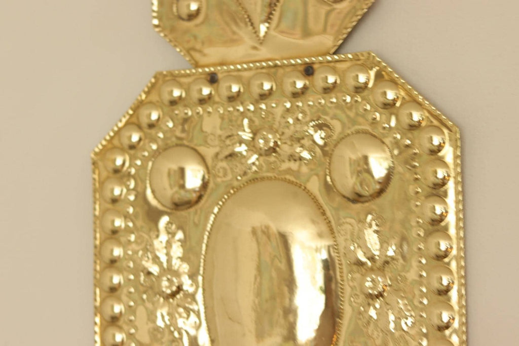 Large Baroque Style  Mid-Century Double Arms Brass Swedish Sconces