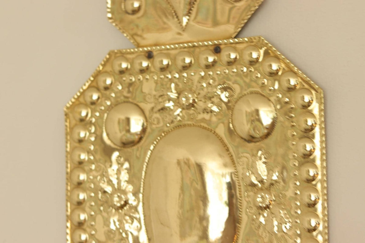 Large Baroque Style  Mid-Century Double Arms Brass Swedish Sconces