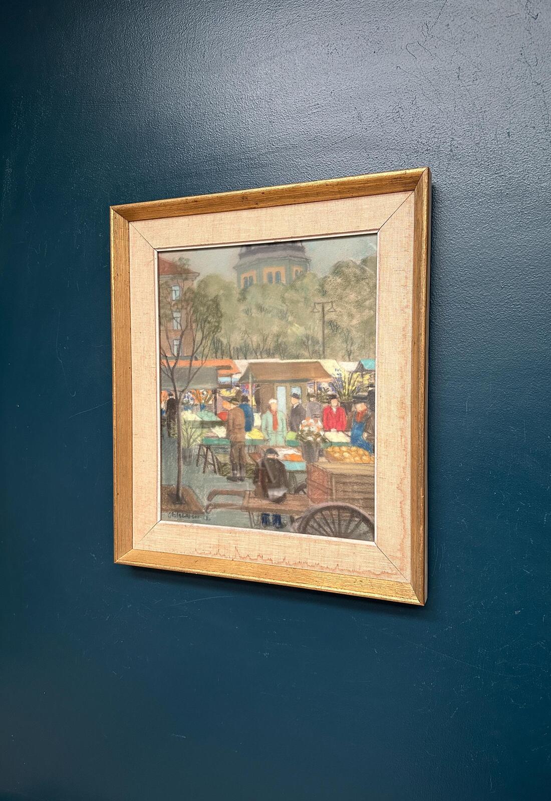 “Market Scene” by Gösta Larsson