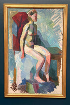 “Seated Woman” by Stig August Waldemar Åkervall (1919–1992)