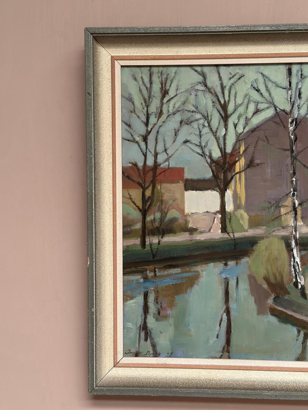 “Landscape with Trees & Buildings” by Ingvar Björk