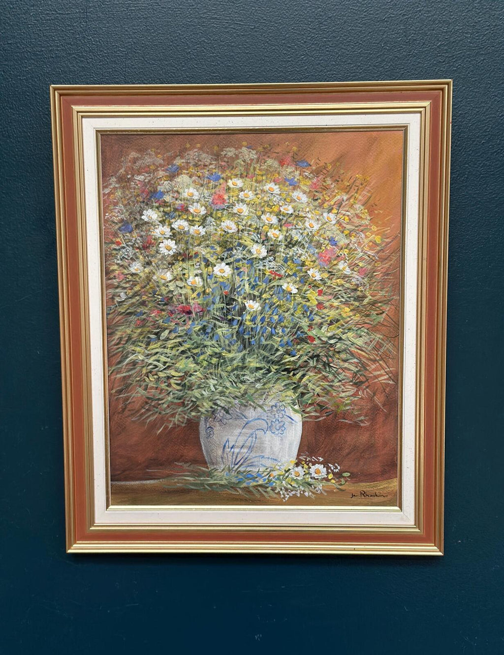 “Summer Flowers in a Pot” by Jan Rhodin (1938–2022)