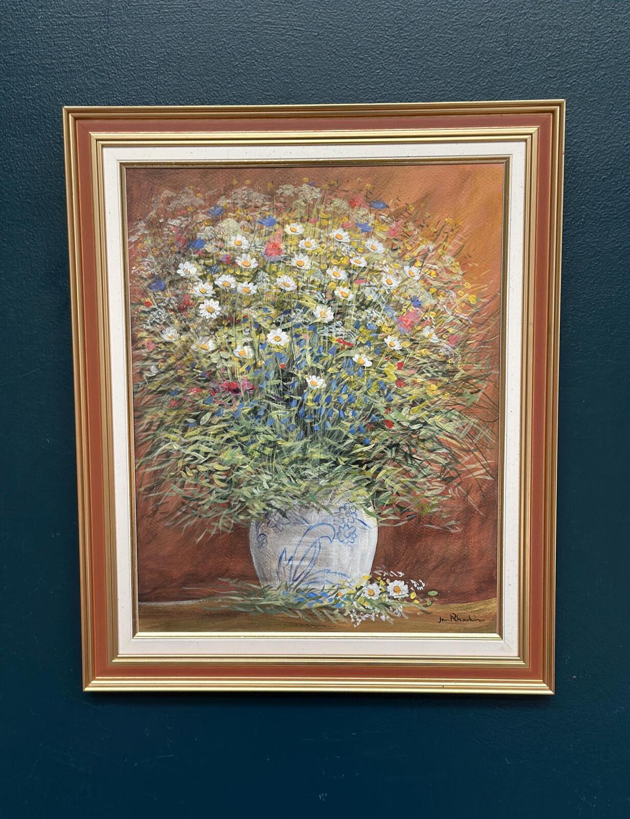 “Summer Flowers in a Pot” by Jan Rhodin (1938–2022)