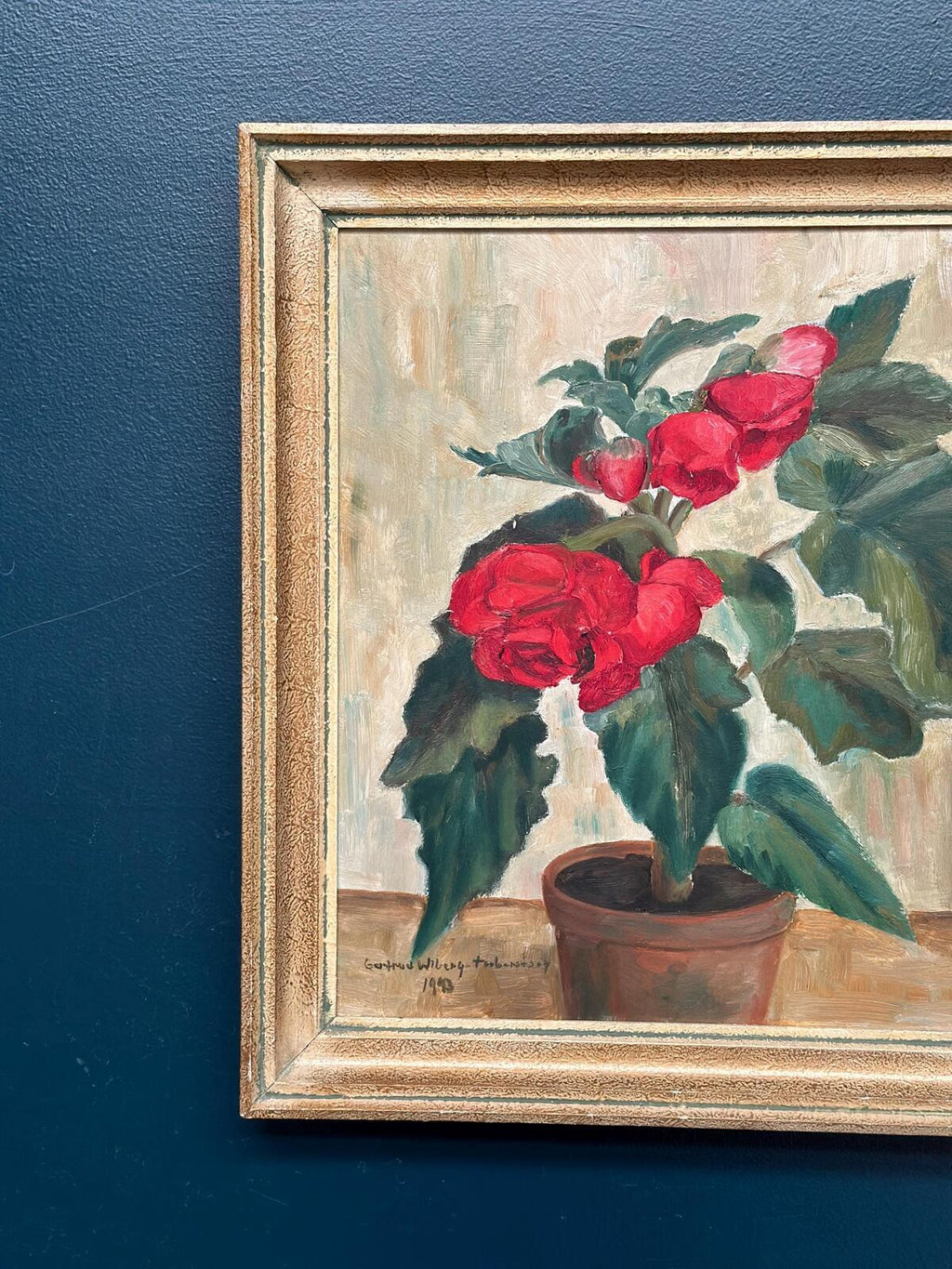 “Red Flower in Pot” by Gertrud Wiberg