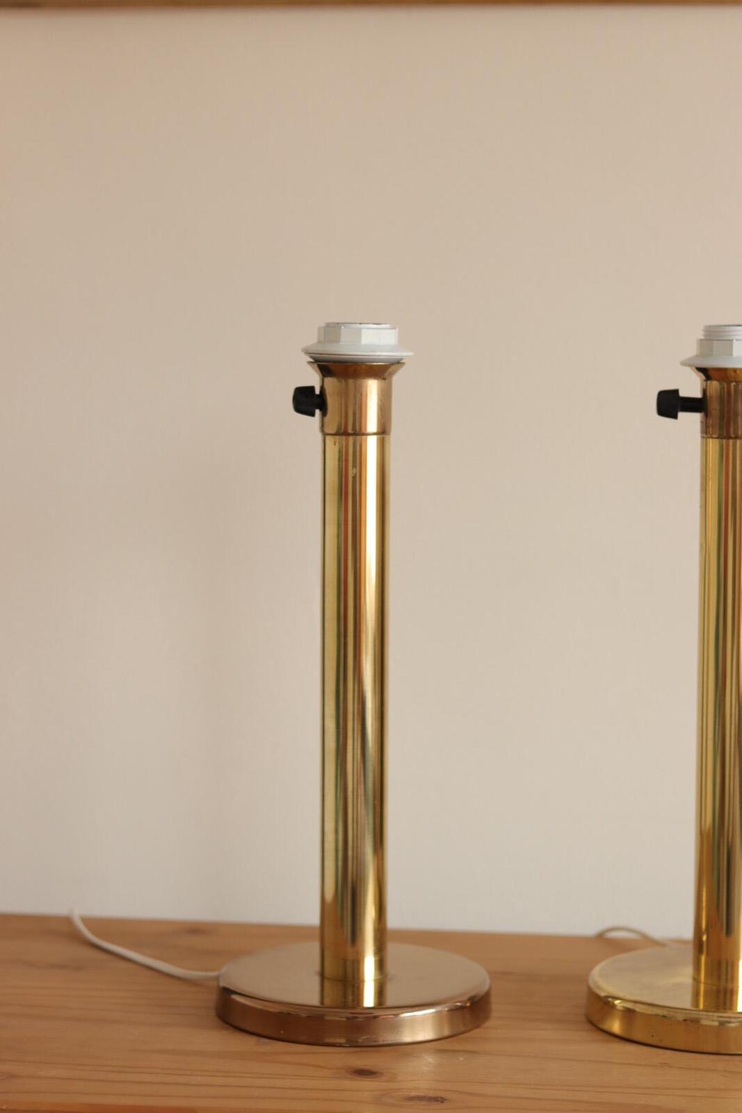 Pair of  Vintage Large Brass Table Lamps