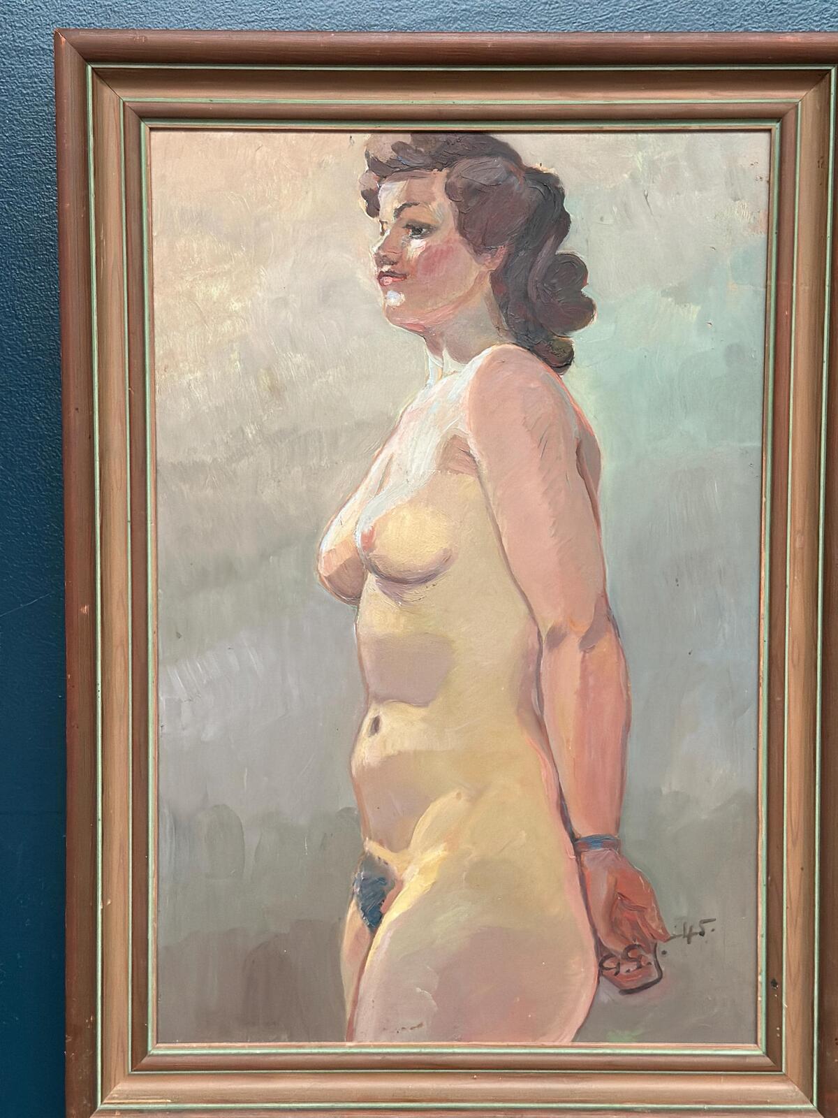 “Nude Study” attributed to Gustaf Gunnar Johansson
