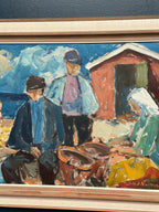 “Figures at the Fish Shed” by Svend Nielsen