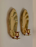 Pair Of Mid-Century Swedish Brass Sconces