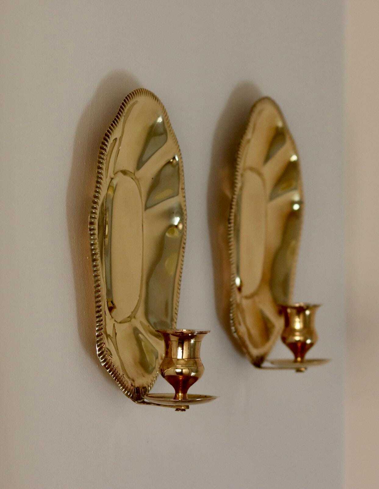 Pair Of Mid-Century Swedish Brass Sconces